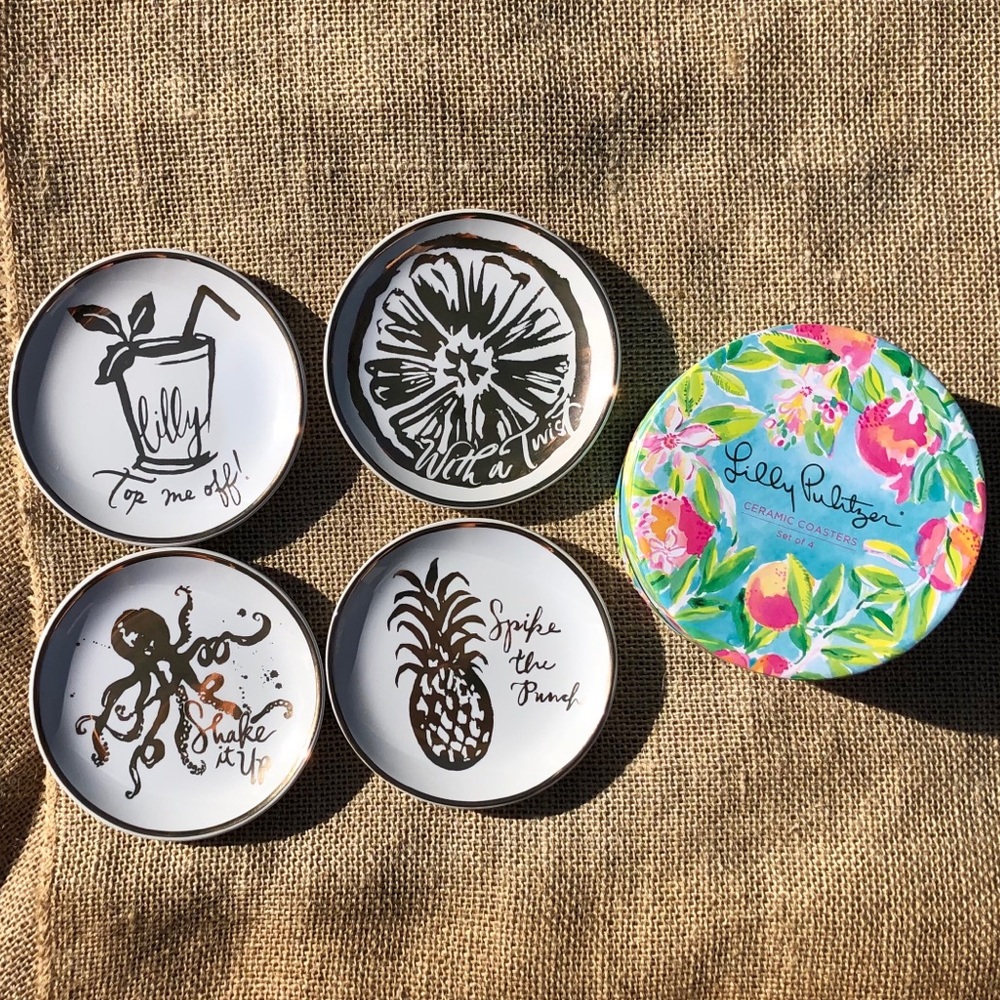 Lily Pulitzer ceramic coasters